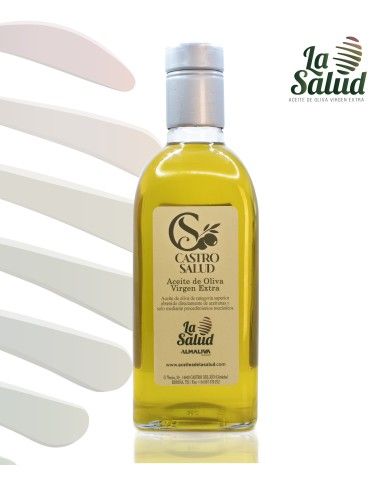Caja de 6 Frascas Transparentes 500ml Virgen Extra - Castro Salud